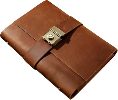 Mirakasa システム手帳 日記帳 バインダー メモ帳 ビジネス手帳 日誌 a5 a6 a7 レザー製 6穴リング ダイヤルロック 96枚用紙入れ替え可能 軽量 ビジネス効率化 備忘録 日記用 レトロ 北欧 会社スタッフ 学生 贈り物 携帯便利 (A6