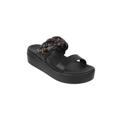 Image of Metro Women Unique Weave-Like Strap Platform Heel Fashion Sandal