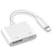 (Apple MFi Certified) Lightning to HDMI, 1080P HDMI Digital Audio AV Adapter with Charging Port for Select iPhone X/XR/XS 8 7 6, iPad and iPod, 4K HDMI Sync Screen Converter for HDTV/Projector/Monitor
