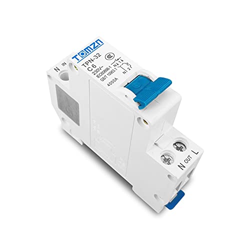 Mini disjoncteur TPN 1P+N pour tableau électrique domestique sur rail Din