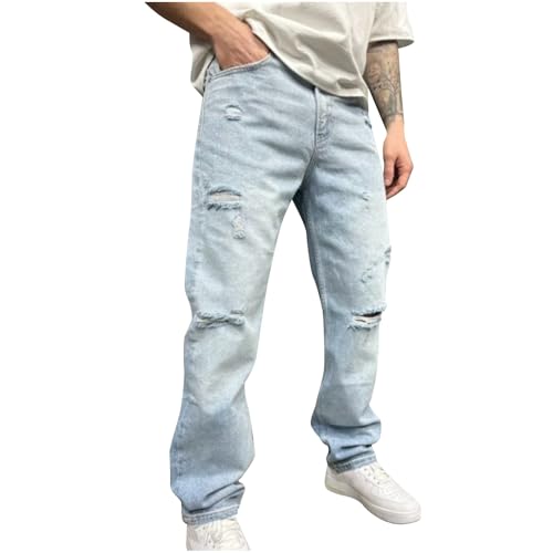 Man Faux Denim Track Athletic Jogger Pants Jeans for Man Western Straight Leg Long Leg Winter Fall Pants 2025