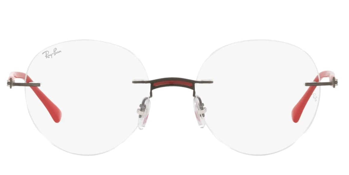 Ray-Ban Rx8768 tytanowe okrągłe oprawki do okularów korekcyjnych