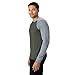 Hanes Mens Beefy Long Sleeve Three-button Henley Fashion-t-shirts, Camouflage Green Heather/Oxford Gray, X-Large US