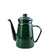 Produktbild Emaille Geschirr - Kaffe - Olivenöl - Tee - Kanne, Milchtopf ist mit Gas, Elektro und Ceran-Kochplatten Kompatibel, 1.1Liter