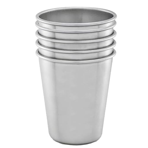 ehopew �X�e�����X �R�b�v 5�� 500ml ���y�� �K�тȂ� �}�O�J�b�v �L�����v�J�b�v �V���o�[ ���p �X�^���u���[�ƃs �N�j�N �J�b�v �Ɩ��p (500ml(5��))