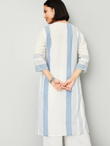 Image of Max Women's Cotton Striped Regular Kurta
