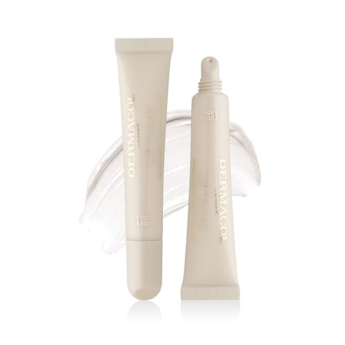 Dermacol Lip Treat Balsamo Labbra con Sfere Riempitive Ialuroniche - Trattamento Idratante Vegano con Texture Fondente, Tinta Lucida, 10 ml (1. Sugar Frost)