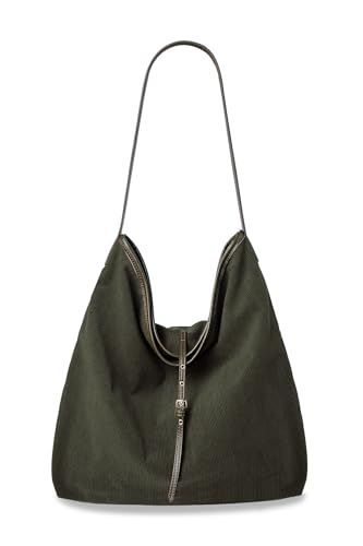 Bolso Hobo de pana grande y casual para mujer