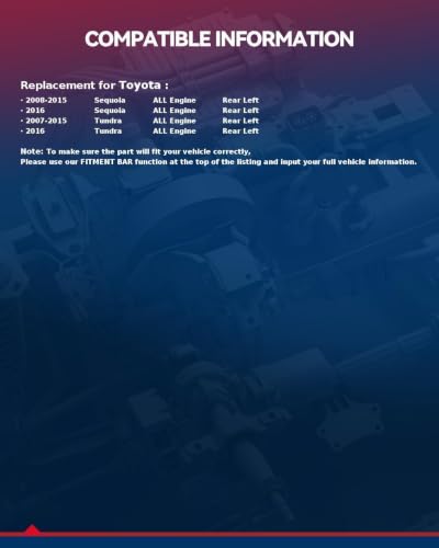Image of KAX Rear Left Brake Caliper for Toyota Tundra Sequoia 2007-2016