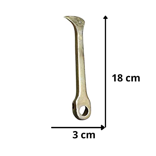 Image of Qts Coconut Remover Tool from Shell, Coconut Breaker Cum Opener Tool Stainless Steel Rod with Steel Handle, Silver, 18cm (DAS334)