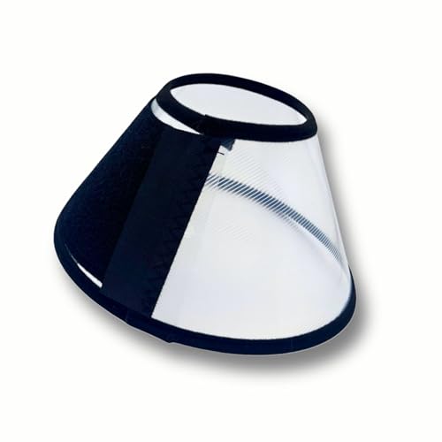Image of Pet Cone Collar Dog Cat Soft Plastic Recovery Collar Adjustable Comfortable Wounds Protection Small Medium Size Elizabeth Collar (Transparent, Medium)