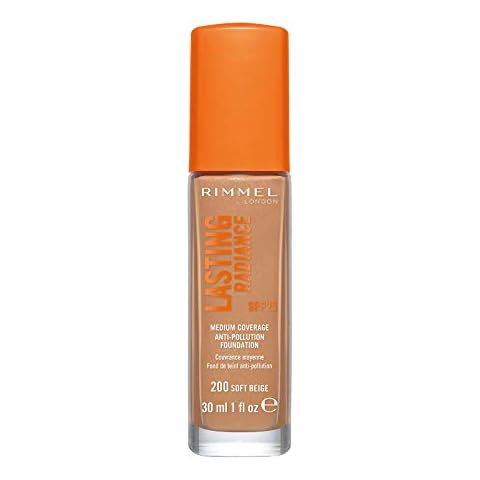 Base de maquillaje Rimmel London Lasting Radiance con protección solar SPF 25 Cover