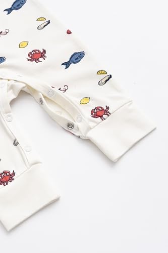 Image of monica + andy Kimono Tie Long Sleeve One Piece, 100% Organic Baby Clothes for Girls & Boys, Preemie, Newborn & Infant