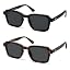2 Pack Black Frame + Tortoise Frame Grey Lens