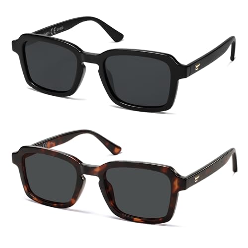 Image of VANLINKER Polarized Trendy Square Sunglasses for Women Men 2026 Retro Chic Cute Shades VL9849