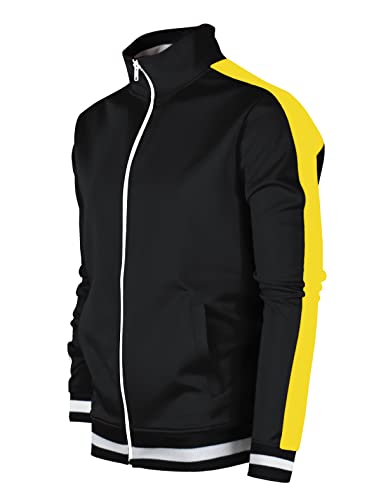 Image of SCREENSHOT-TRACK JACKET Mens Urban Hip Hop Premium Track Jacket - Slim Fit Side Taping Sportswear Urbanwear Streetwear Top