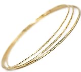 14k gold filled hammered Stacking Bangles set of three, 3 inch, sz XL