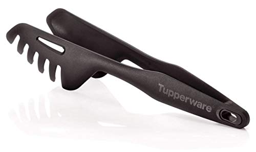 Tupperware Kitchen Tongs Chef's Serving Utensils Snap-Together Black