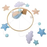 Décoration de chambre : avec ses couleurs et son design chic, ce pendentif pour berceau est parfait pour décorer la chambre d’enfant. mobile en feutre pour berceau