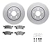 Dynamic Friction Company Front Geospec Brake Rotors with 5000 Euro Ceramic Brake Pads includes Hardware 4612-19139