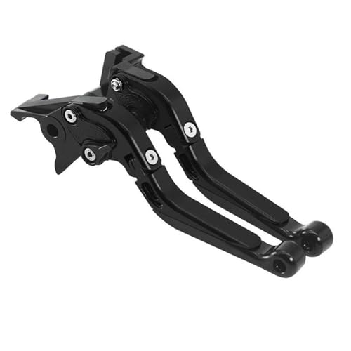 HPZPRPCEW Für YAMAHA MT-125 MT125 MT 125 2019–2024 Motorrad CNC Bremshebel Lenker Ausziehbar Klappbar Verstellbar Bremskupplungshebel(SCHWARZ)