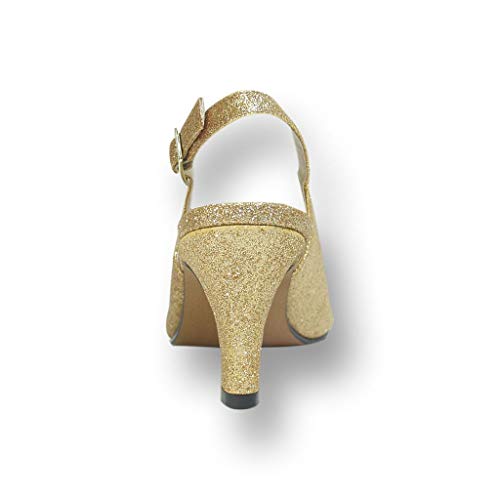 Floral Staci Women Wide Width Peep Toe Dress Pumps for Wedding, Prom, Dinner4