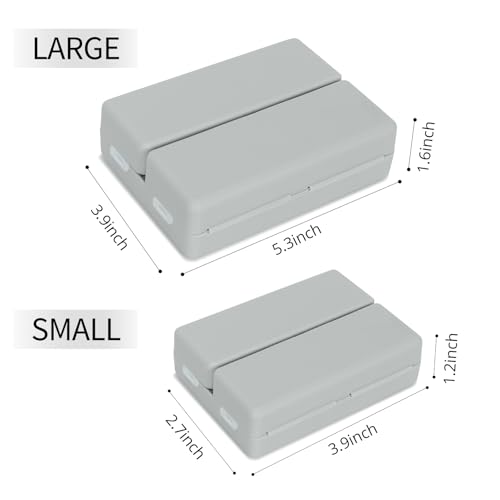 Image of FYY Travel Pill Organizer, Pill Box Medicine Case-2pcs Grey