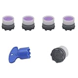 OZXNO 1 Set 16.5mm Faucet Filter Restrictor Faucet Aerator Wrench Restrictor Replacement Parts for Bathroom or Kitchen (1×Aerator Key, 5×Tap Aerators)