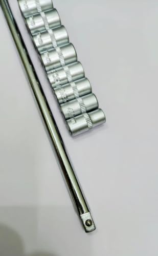 Image of 7mm 8mm 9mm 10mm 11mm 12mm 13mm and 14mm Sockets, T Handle with 1 /4 Drive with 8 Sockets, Hex Socket Spanner Set