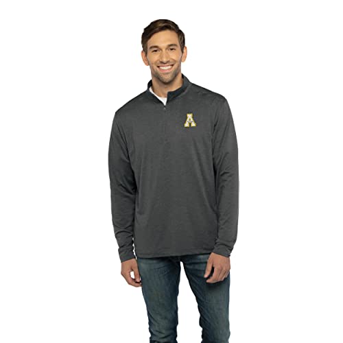 Vantage Apparel Men's Collegiate Premium Lightweight Stretchy Gray 1/4 Zip Pullover, Appalachian State Mountaineers, Large by Vantage Apparel - Used condition - US$63.30