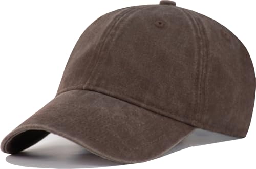 Image of TSSGBL Vintage Cotton Washed Baseball Cap S to XXL Unstructured Low Profile Adjustable Distressed Dad Hat for Men Women