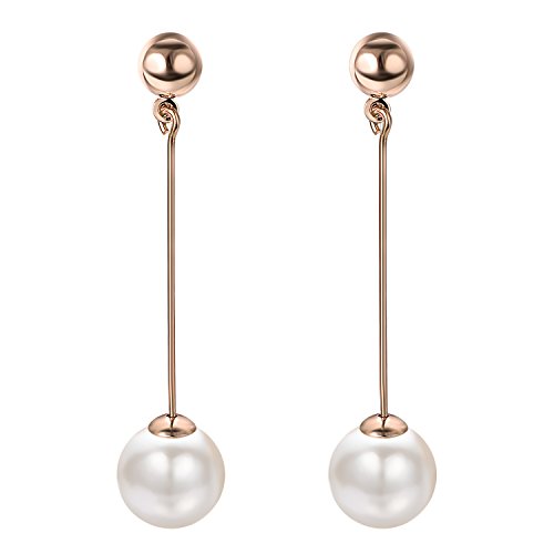 Yoursfs Long Bar Clip-ons Earrings for Women Gold Color Non Pierced Ears Simple Threader Earrings