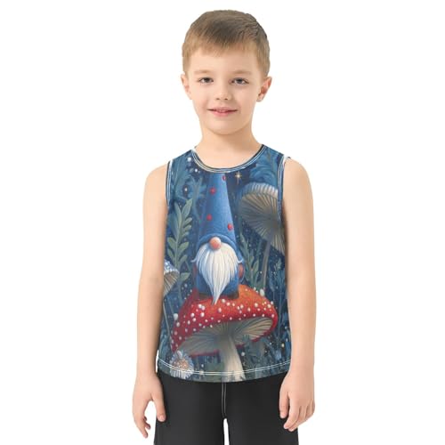Gnome Leaves Midnight Blue Boys Tank Tops Sleeveless Tank Top Shirts Undershirts for Kids,3T2