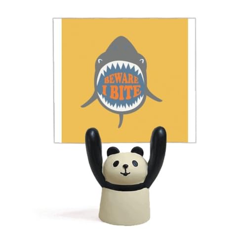 Cartoon animal panda stand de bureau et pince mémo requin pour papeterie