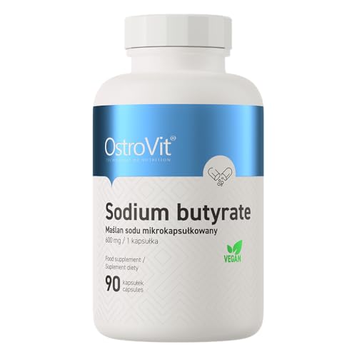 Sodium Butyrate 600mg (30% Buttersäure) - Butyric Acid Natriumbutyrat - 90 Vege Kapseln