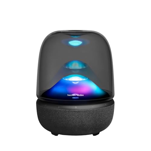 Harman Kardon AURA STUDIO 5 Wireless スピーカー/アプリ対応/アンビエントライティング/サブウファー内蔵/Bluetooth Auracast/マルチポイント/電源ケーブル駆動/3.5mmアナログ入力搭載/リサイクル素材使用/ブラック/HKAURAS5BLKJN