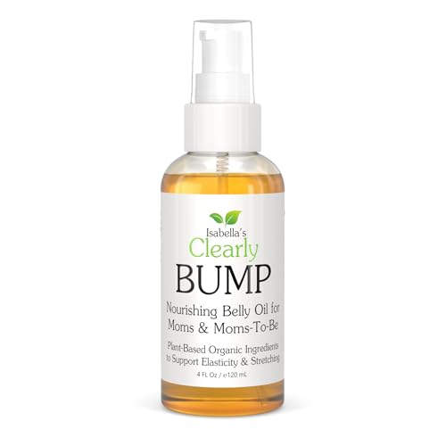 Huile Grossesse & Post-Partum Isabella’s Clearly BUMP | Huile Corps Maternité Hydratante & Nourrissante | Jojoba, Rose Musquée & Vitamine E | Texture Légère Non Grasse | 120 ml