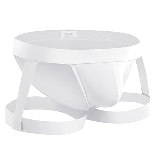 QiaTi Men's Jockstrap Thong Underwear Breathable Mens G-string Briefs Athletic Supporter Male Bikini for Workout Gym4