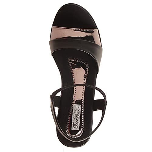 Image of Feel it Leatherite Black Color Wedge For Women's & Girl's (V-491-Black-37)