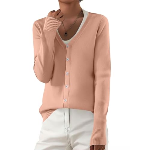 AMISENK Suéter de punto con botones para mujer, de manga larga, casual, holgado, para exteriores, abrigos, chaquetas, regalo, casual, abrigos, GG, XXL