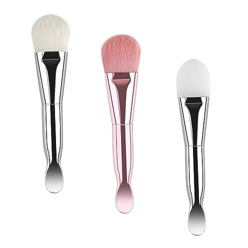 Ipetboom 3pcs Face Mask Applicators Soft Bristle Silicone Brushes for Skincare for Mud Masks Body Lotion and DIY Treatments