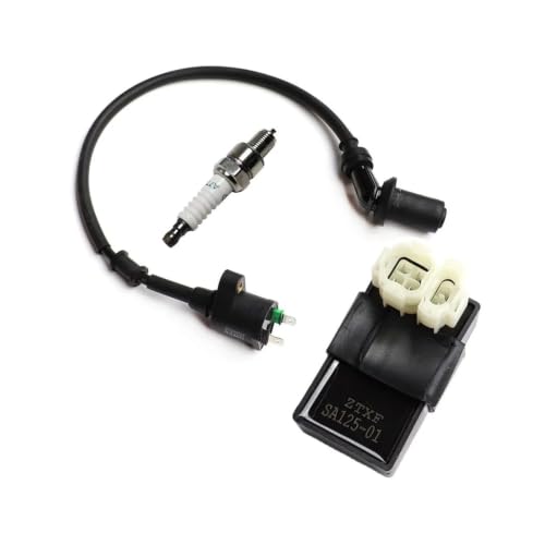 Bobine d'allumage avec boîtier CDI à 6 broches AC et bougie pour scooter GY6 50cc à 150cc