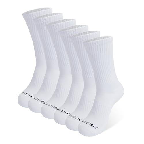 CULTURE & NATURE Men's/Women's Athletic Performance Cushion Crew Socks 6 Pack