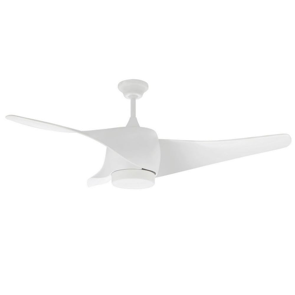 Orbegozo CP 99132 - Ventilador de techo con luz LED, 3 palas de diseño curvo, 132 cm de diámetro, temporizador de hasta 8 horas, 3 velocidades de ventilación, 70 W, color blanco