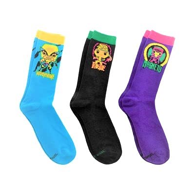 Funko POP! Marvel: X-Men Blacklight 3pk Crew Socks - Wolverine, Rogue, Magneto (Target Exclusive)