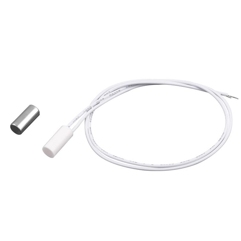 Puerta integrada con cable, detector de alarma magnético for puerta de casa y ventana, detector de alarma magnético for puerta oculta (Size : White No)