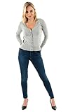 guess strickjacke nina Weicher Griff GUESS Damen Strickjacke Zena Graumeliert M
