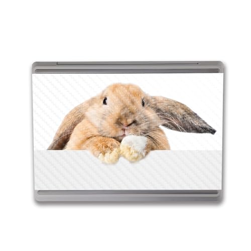 Image of MightySkins Carbon Fiber Skin Compatible with Microsoft Surface Laptop Go 3 (2023) Full Wrap Kit - Lop Bunny | Protective, Durable Textured Carbon Fiber Finish | Made in The USA