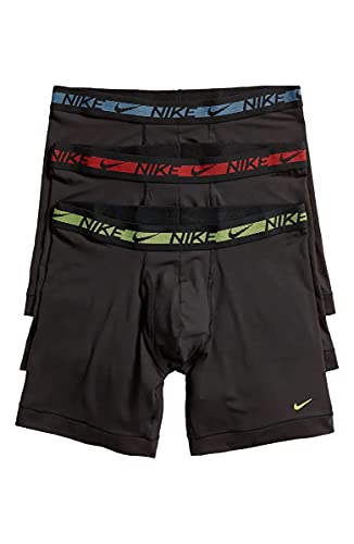 Nike Men`s Dri-FIT Flex Micro Performance Boxer Briefs 3 Pack (Black(KE1028-007)/B_R_V, Small)