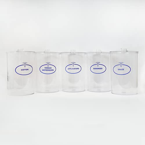Image of BV Medical Clear Sundry Jars, Labeled, Unbranded, Set of 5 each (Pack of 2)